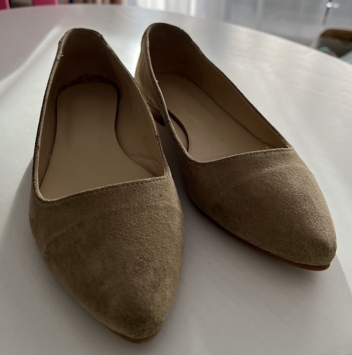 Balerini piele intoarsa naturala