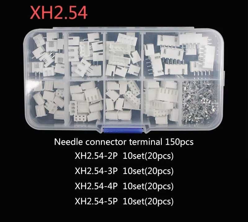Set 150 conectori xh2.54 2 3 4 5 pini jst terminal
