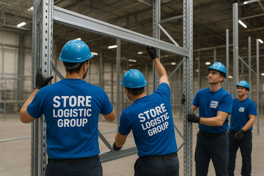 Montaj rafturi metalice noi și sh