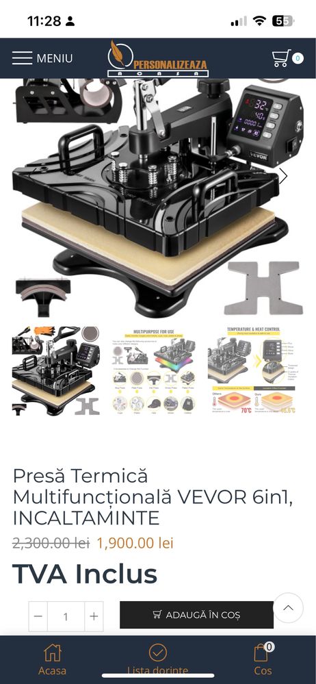 Vand set personalizare (imprimanta, cutter plotter, presa termica)