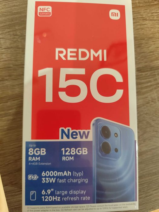 Продава чисто нов Redmi 15C 8GB ram 128 GB