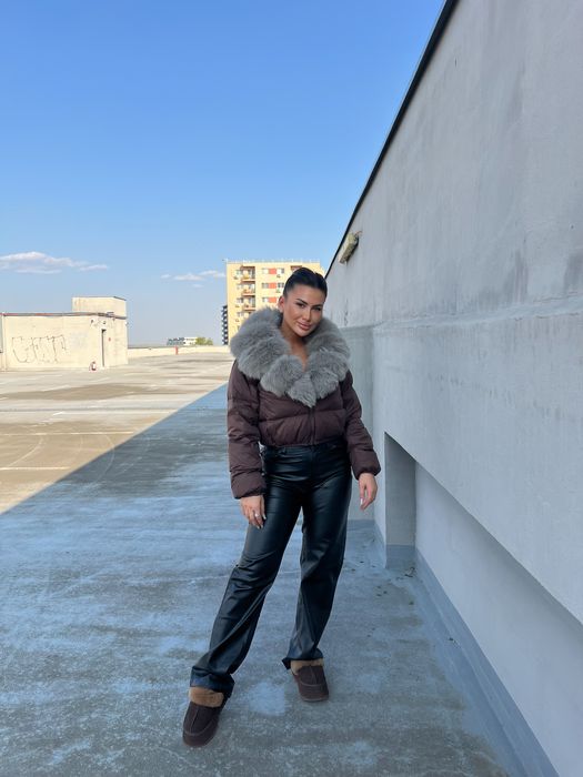 Lichidare stoc Geaca puf scurta blana deosebita