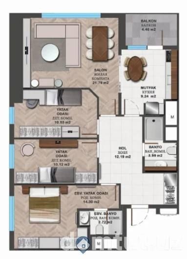Продажа квартиры в жк"Nest One"  3/34/51