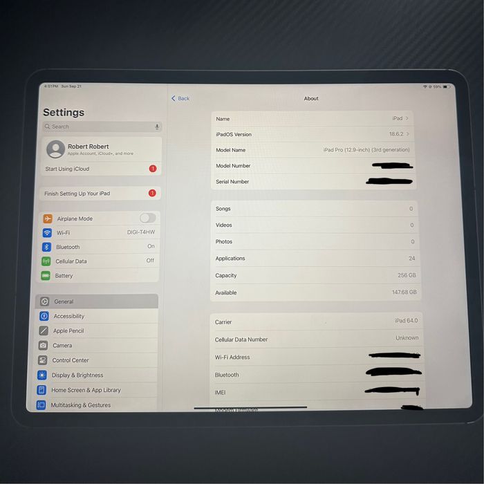 iPad Pro 12.9” (generația a 3-a, 2018), 256 GB, Cellular