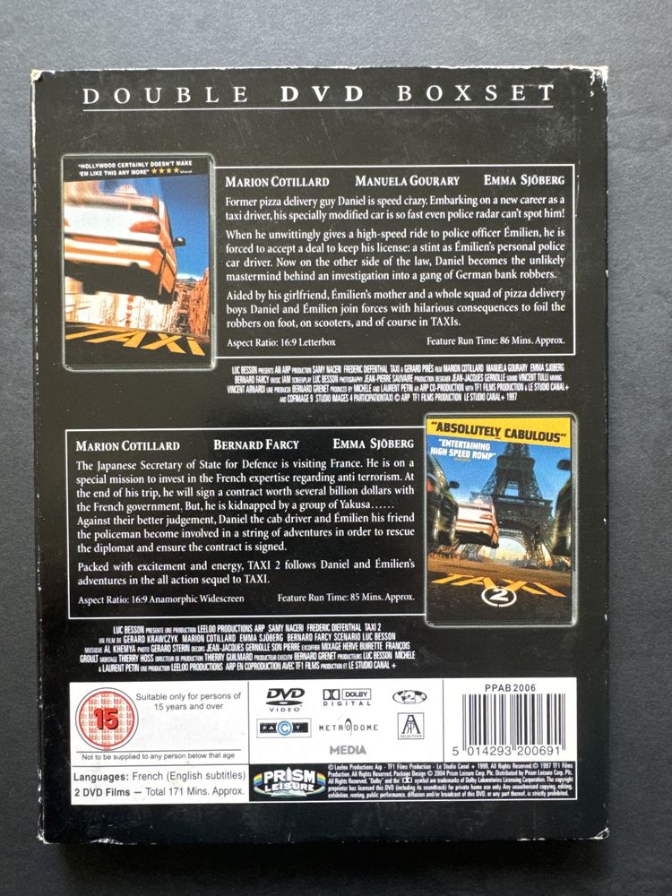 Такси Taxi 1 2 DVD Widescreen