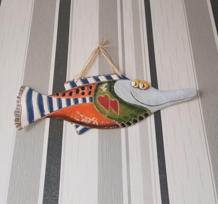 Рибка керамична декорация Забавна керамична декорация фигура