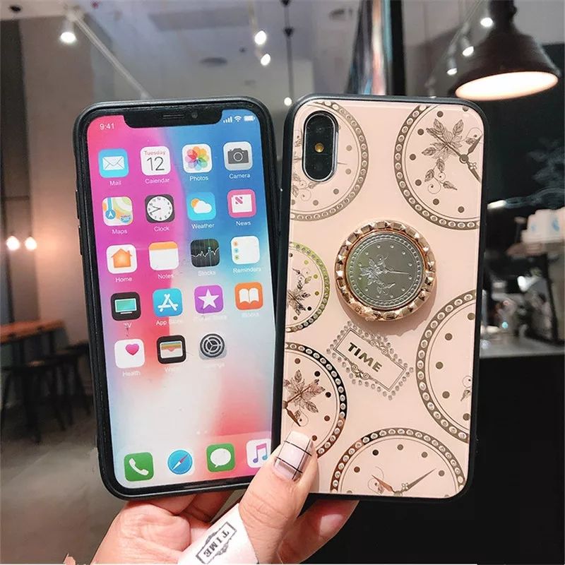 Husa cu inel rotativ si magnet auto Clock pentru  Iphone X ; Xs ; Xs M