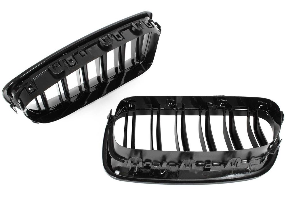 Grile duble BMW Seria 5 F10, F11, 2010-2017, Negru lucios