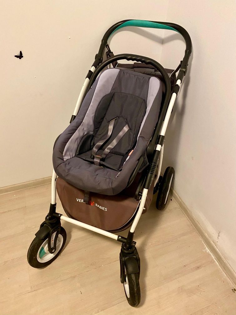 Carucior 3 in 1 Optima Grey-Turqoise