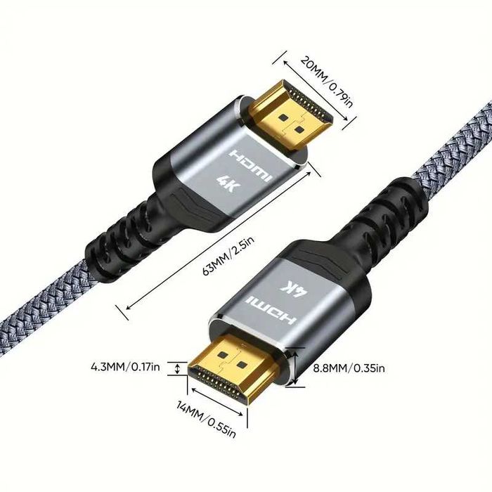 Кабел HIGHWINGS*HDMI 2.0 HDTV 4K/60Hz Промо-пакет 2броя 2мет.-20.50лв.