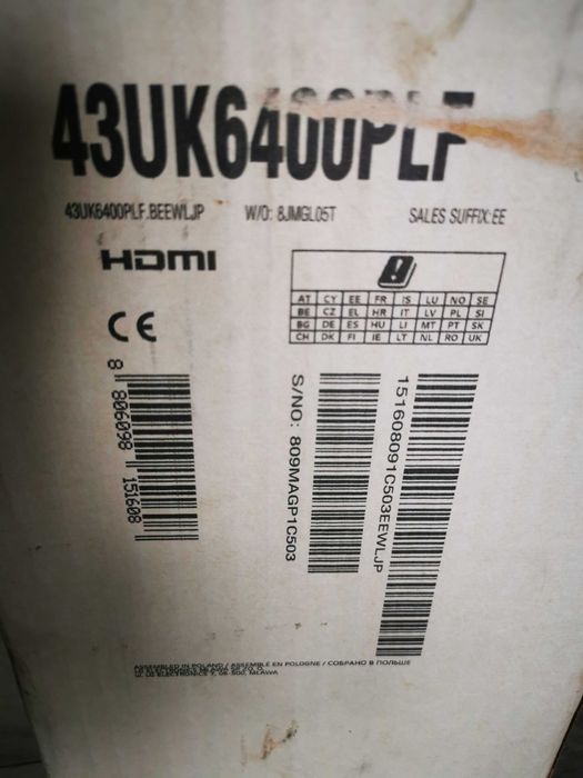 Tv LED Smart LG, 108 cm, 4K UHD