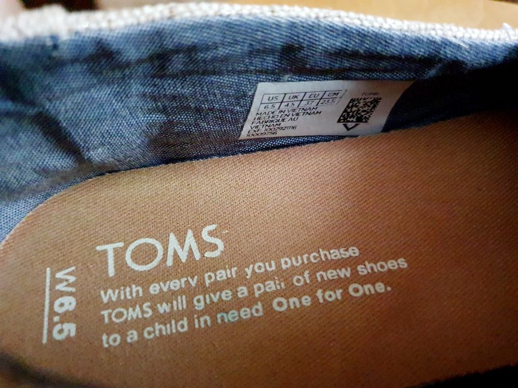 Espadrile pânză Toms , marca originală,damă,mărimea 37, bej