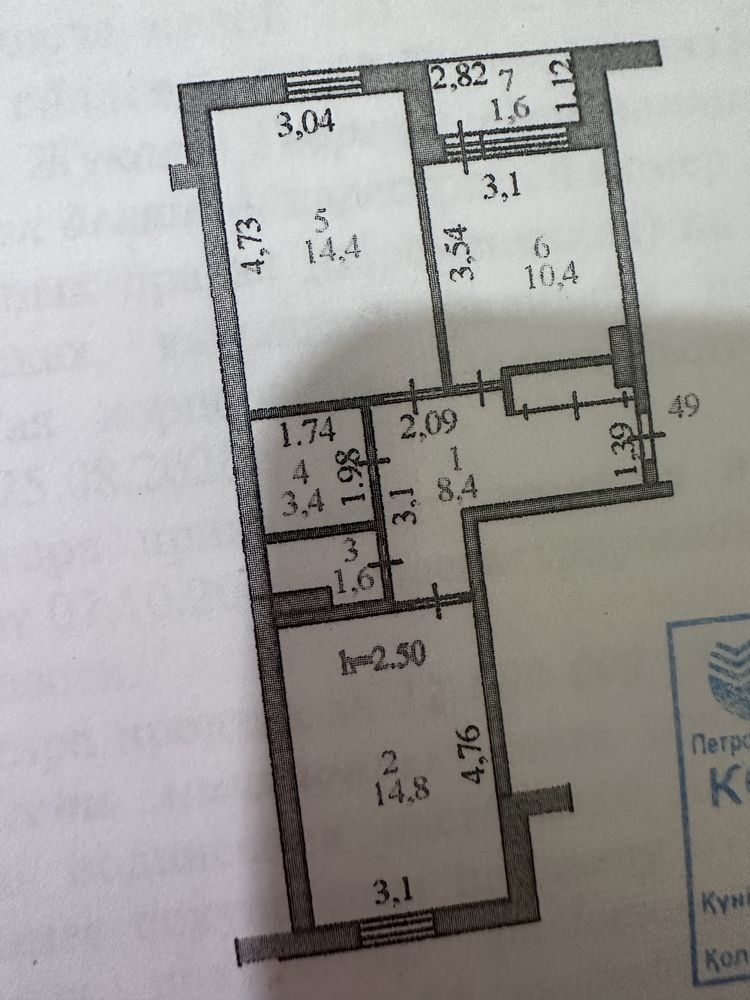Продам 2-комн квартиру в 19 мкр по Жукова