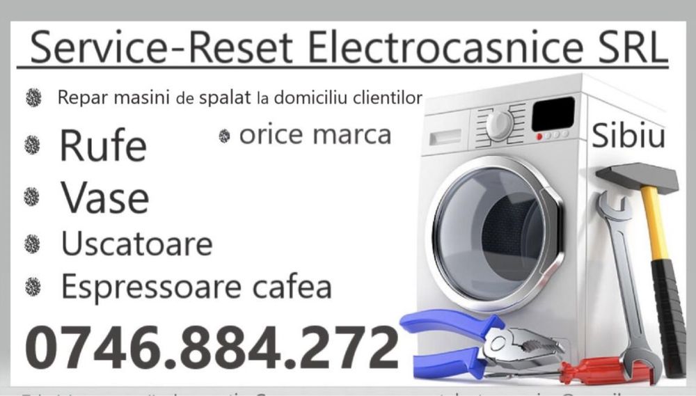 Reparatii masini de spalat Vase - Rufe - Uscatoare-Espressoare Sibiu