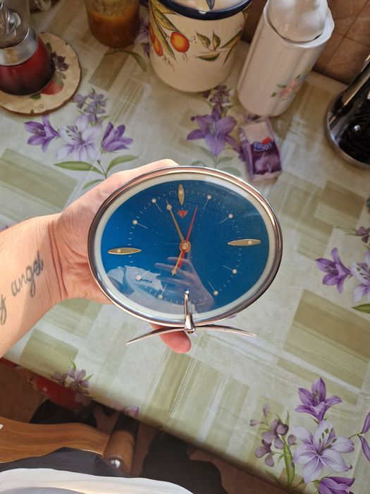 Ceas Mecanic Vintage – Cadran Albastru, Funcționare Impecabilă