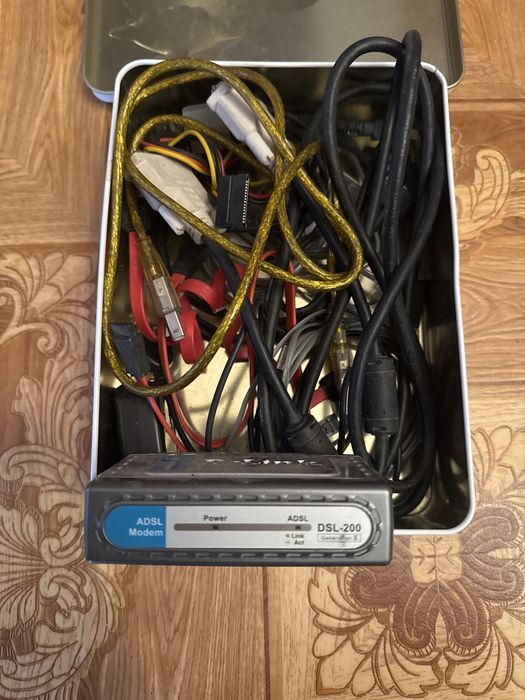 Adsl modem и другие шнуры для ПК