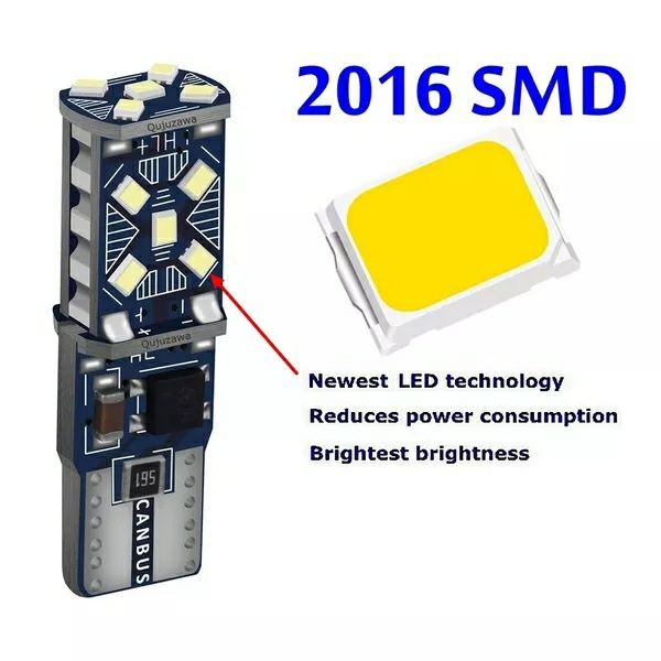 Bec Led T10-W5W-WY5W Can-bus (Lumină Alb-Rece,Albastru, Portocaliu,Roș