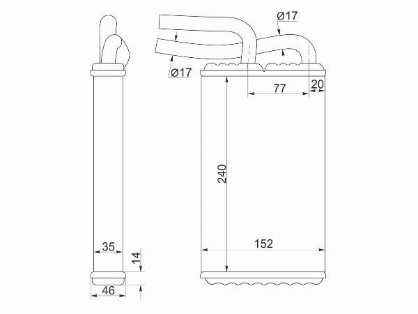 Радиатор отопителя салона  Mitsubishi Airtrek