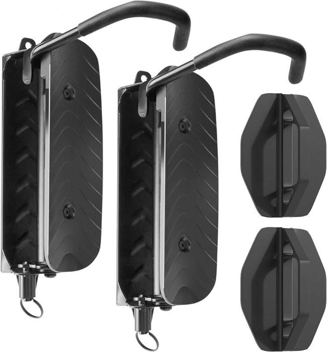 Set 2 suporturi perete bicicleta, vertical, negru