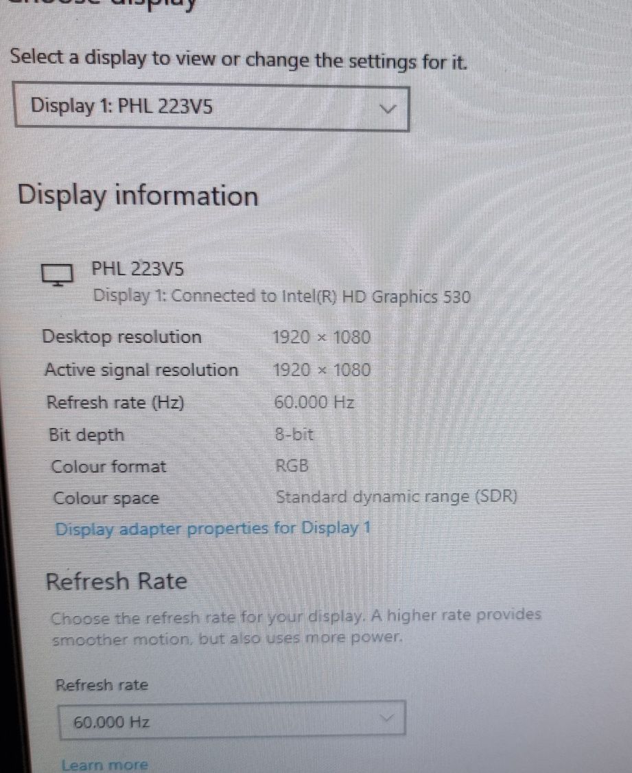 Monitor  Philips 223V5L 21,5 inch Wide