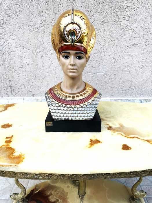 Superb bust faraon-portelan-email-tehnica manuala-Marco Giner-Spania