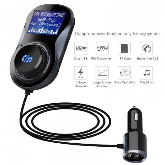 Modulator FM, Car kit auto, MP3, Bluetooth, incarcare dual USB QC3.0