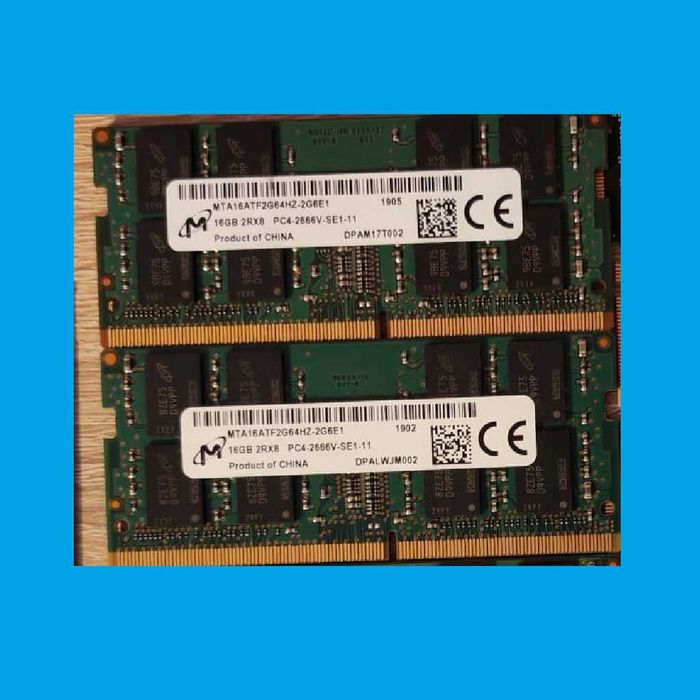 Memorie RAM Laptop Micron 32GB(2x16) 2666MHz-Test/MTA16ATF2G64HZ-2G6E1