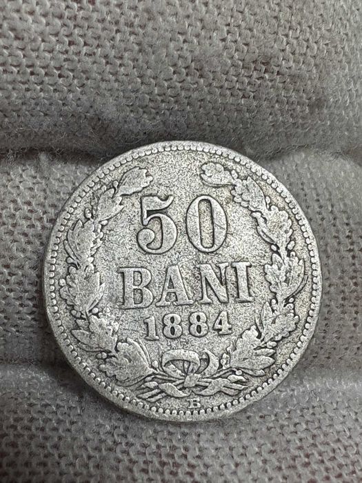 50 bani 1884, argint 0,835