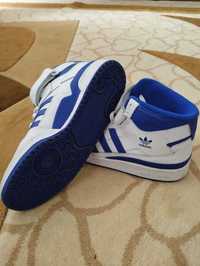 Adidas originals FORUM MID SHOES, 45 1 3, alb-albastru - Piele