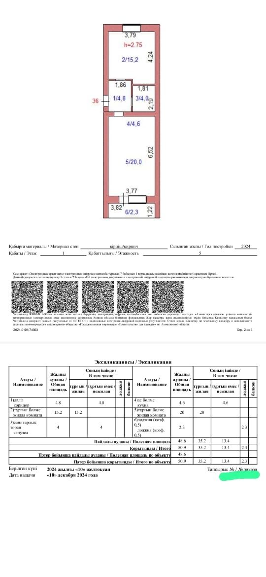 Продам квартиру евро двушка 50,9 квм