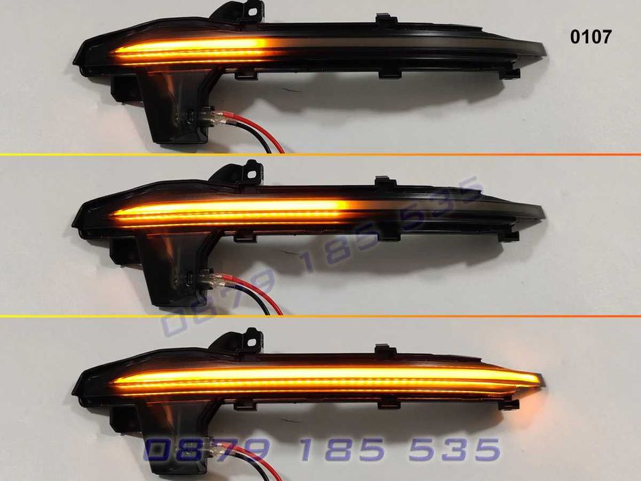 Динамични бягащи мигачи огледала Audi A6 C8 A7 A8 анимирани ауди а6 а7