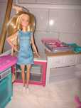 Set de bucătărie Mattel Barbie aragaz mașina spălat vase dulap chiuvet