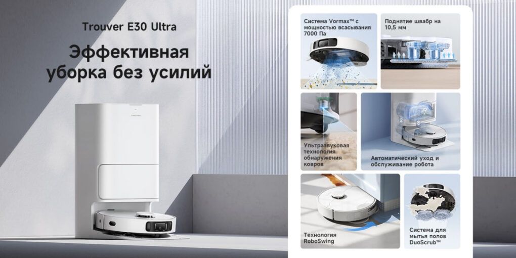 Цена Реальная!!! Dreame Trouver E30 Ultra Робот пылесос