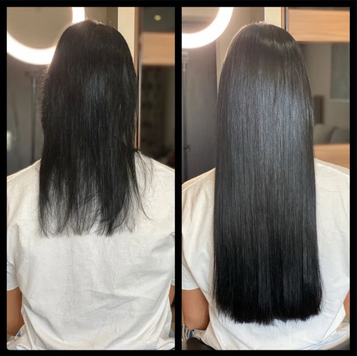 Наращивание волос в 4 руки