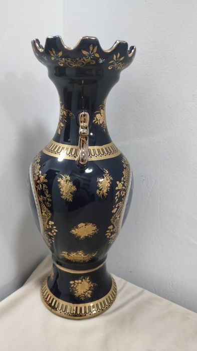 Vaza vintage cobalt aurit