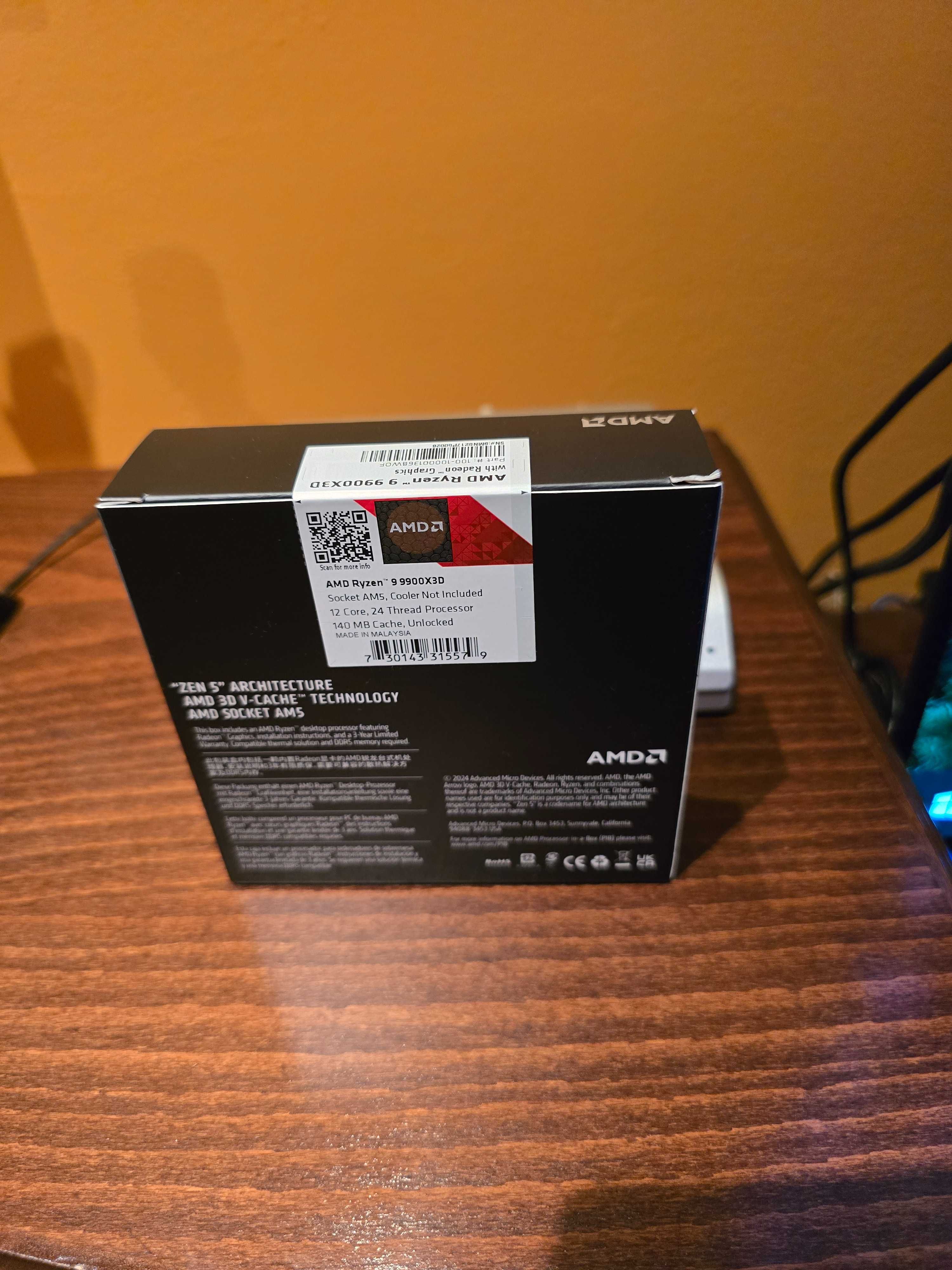 ПРОДАВАМ RYZEN 9 9900X3D Чисто НОВ 3г.Гаранция