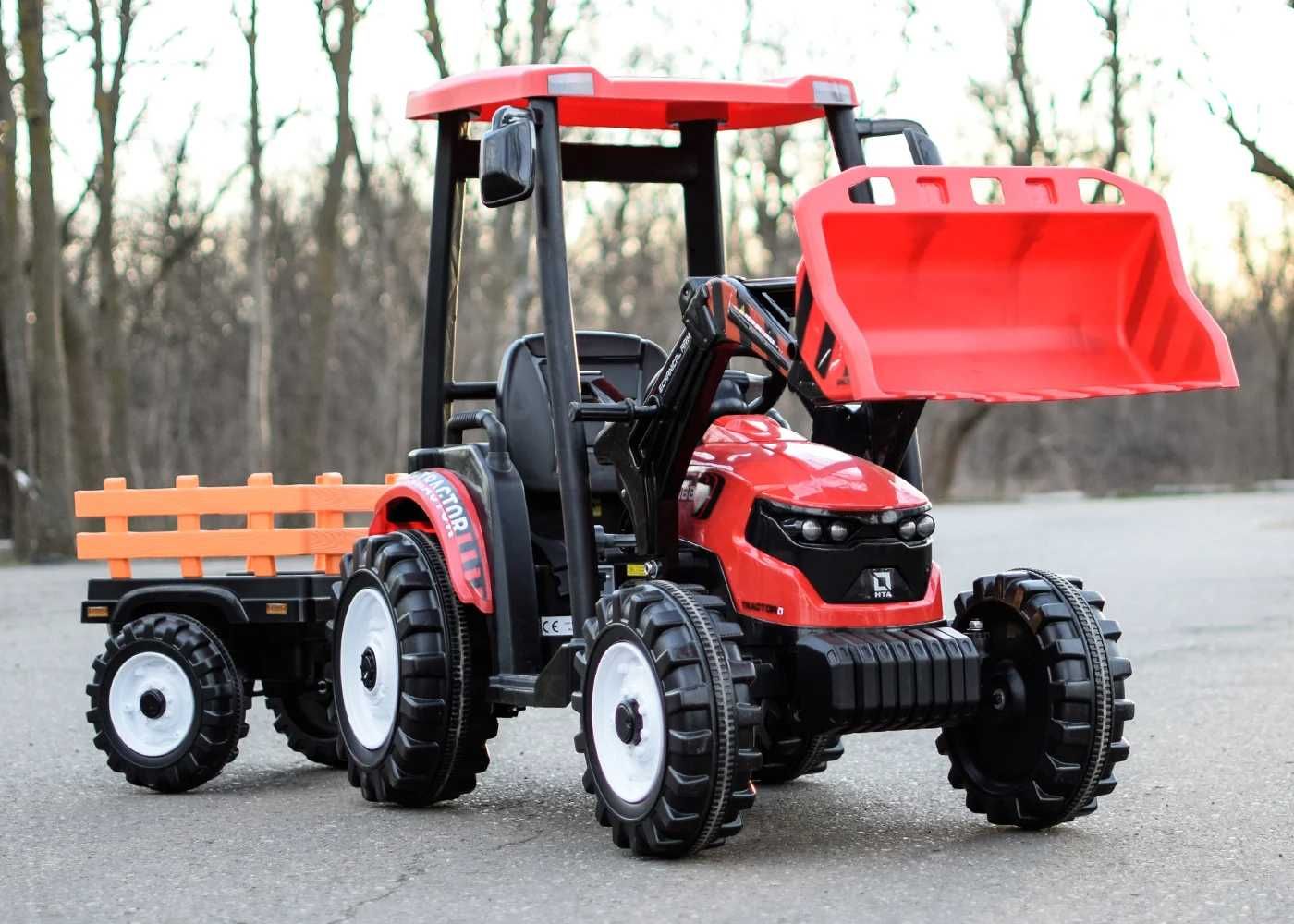 Tractoras electric copii 3-6 ani cu remorca si cupa Power-Tractor 240W