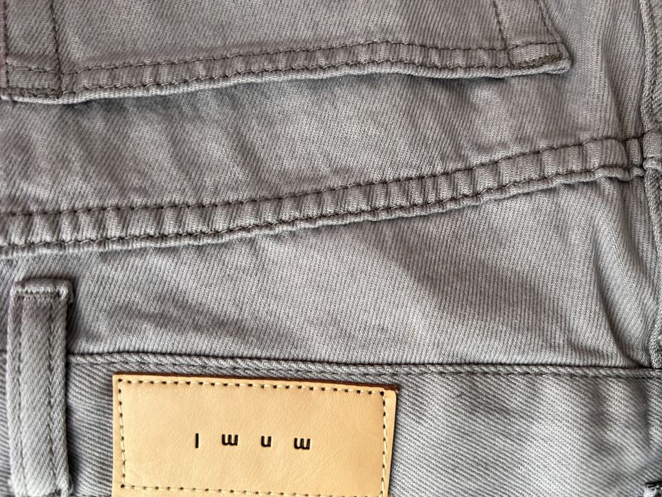 Blugi jeans MNML albastru gri cu mov