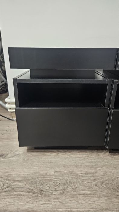 Noptiere LED Negre