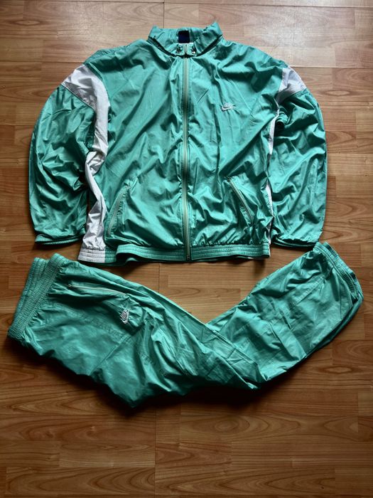 Track athletic suit jacket joggers oversize 80s nylon vintage Nike