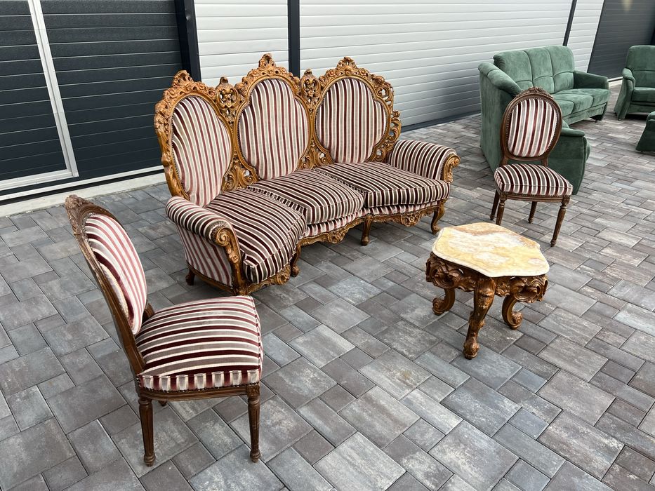 Set Canapea stil baroc ~ Antic Lemn masiv