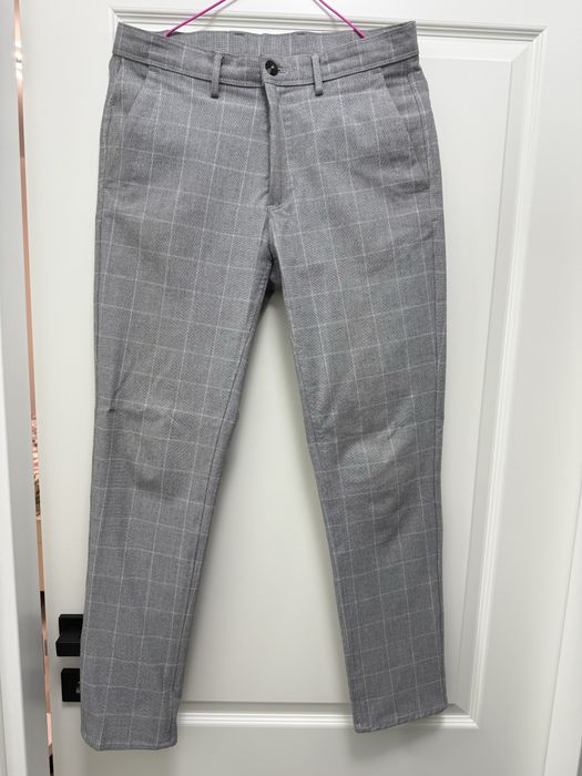 Zara pantaloni carrot slim cu carouri