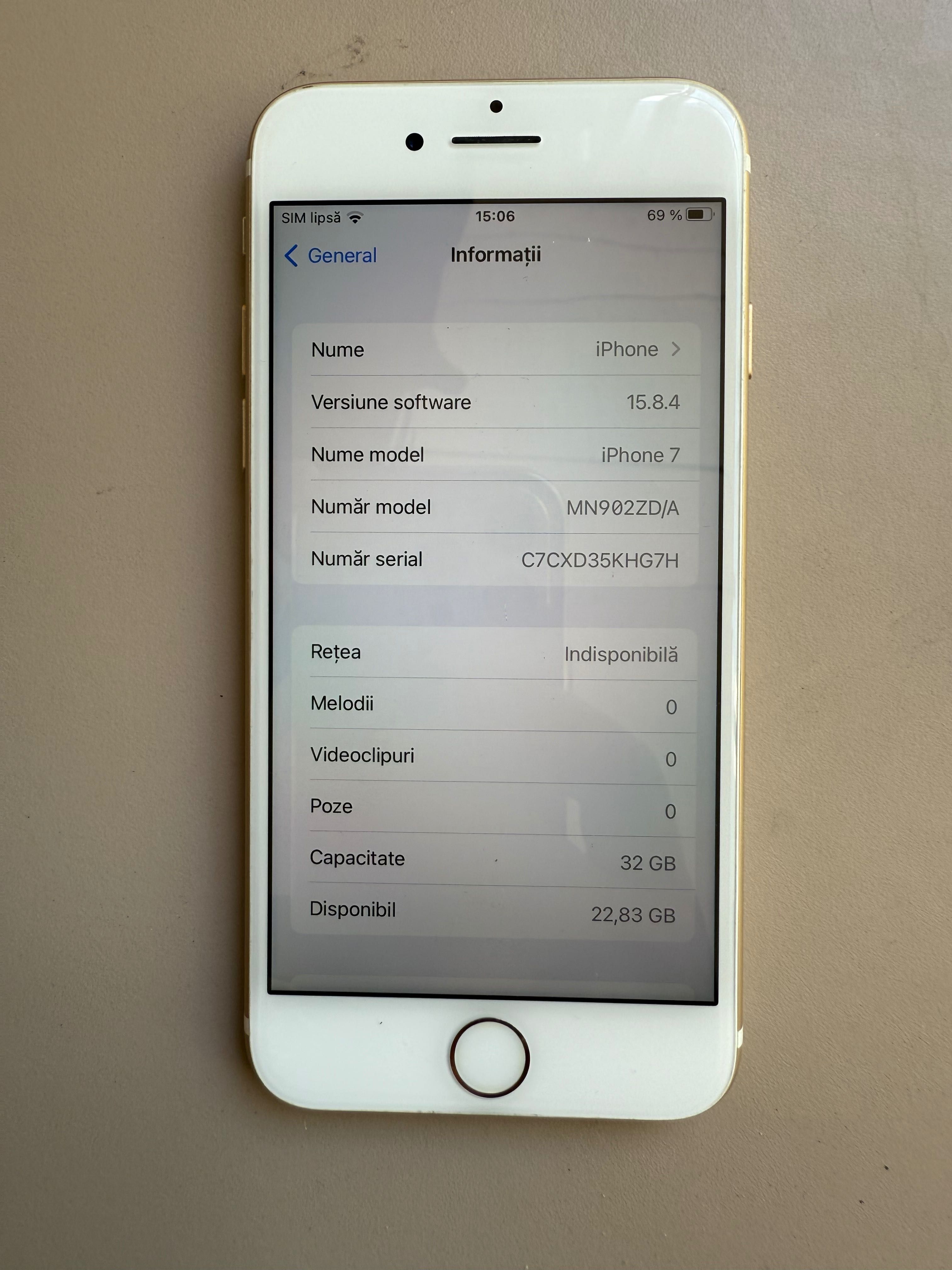 iPhone 7 32gb Gold stare f buna