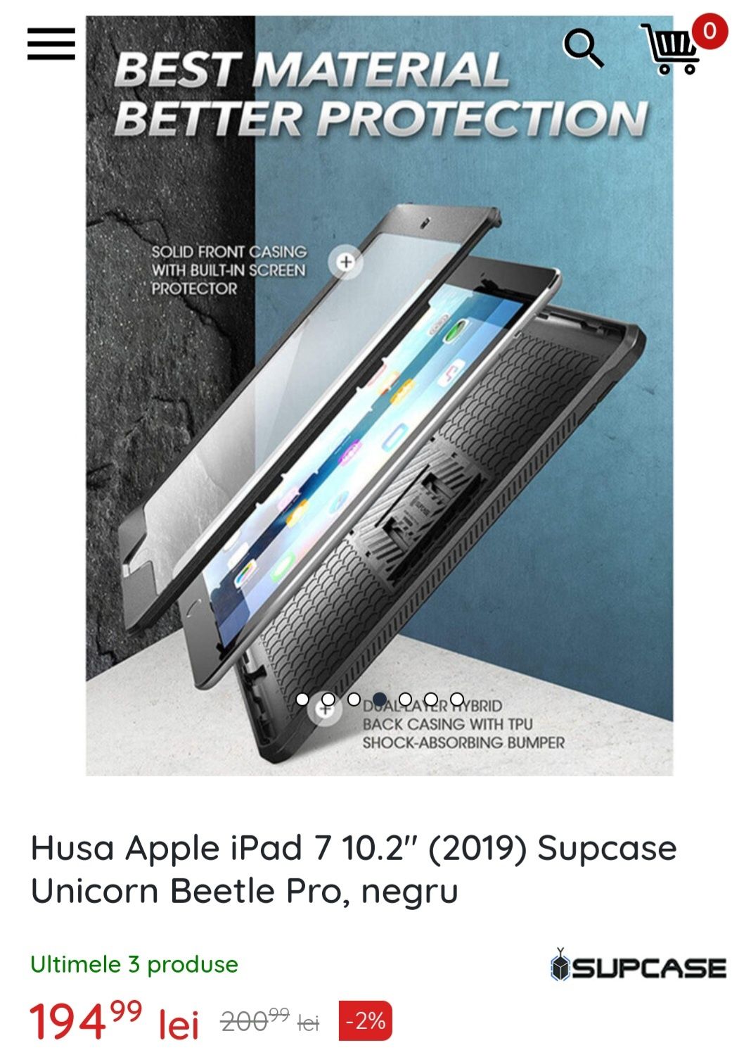 Husa Apple iPad 7 , 8 , 9 10.2 (2019 , 2020 , 2021) Supcase Unicorn