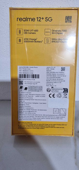 Realme 12+ 5g Pioneer Green 8GB RAM 256 GB ROM
