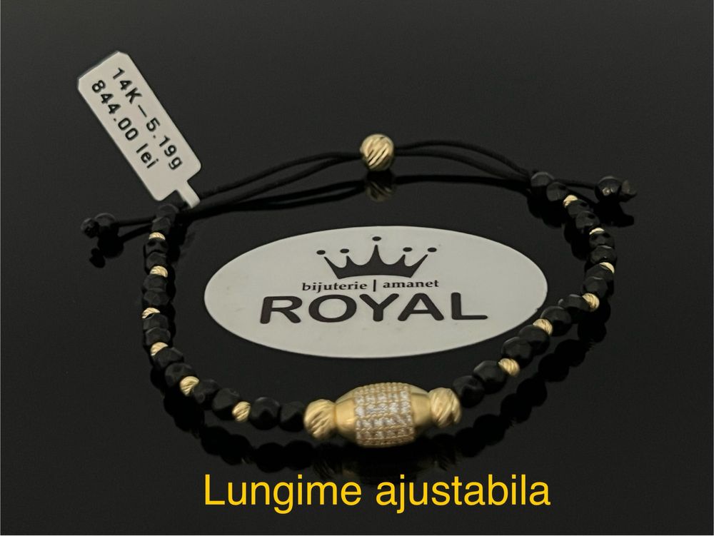 Bijuteria Royal CB : Bratara cu snur aur 14k 5,19gr