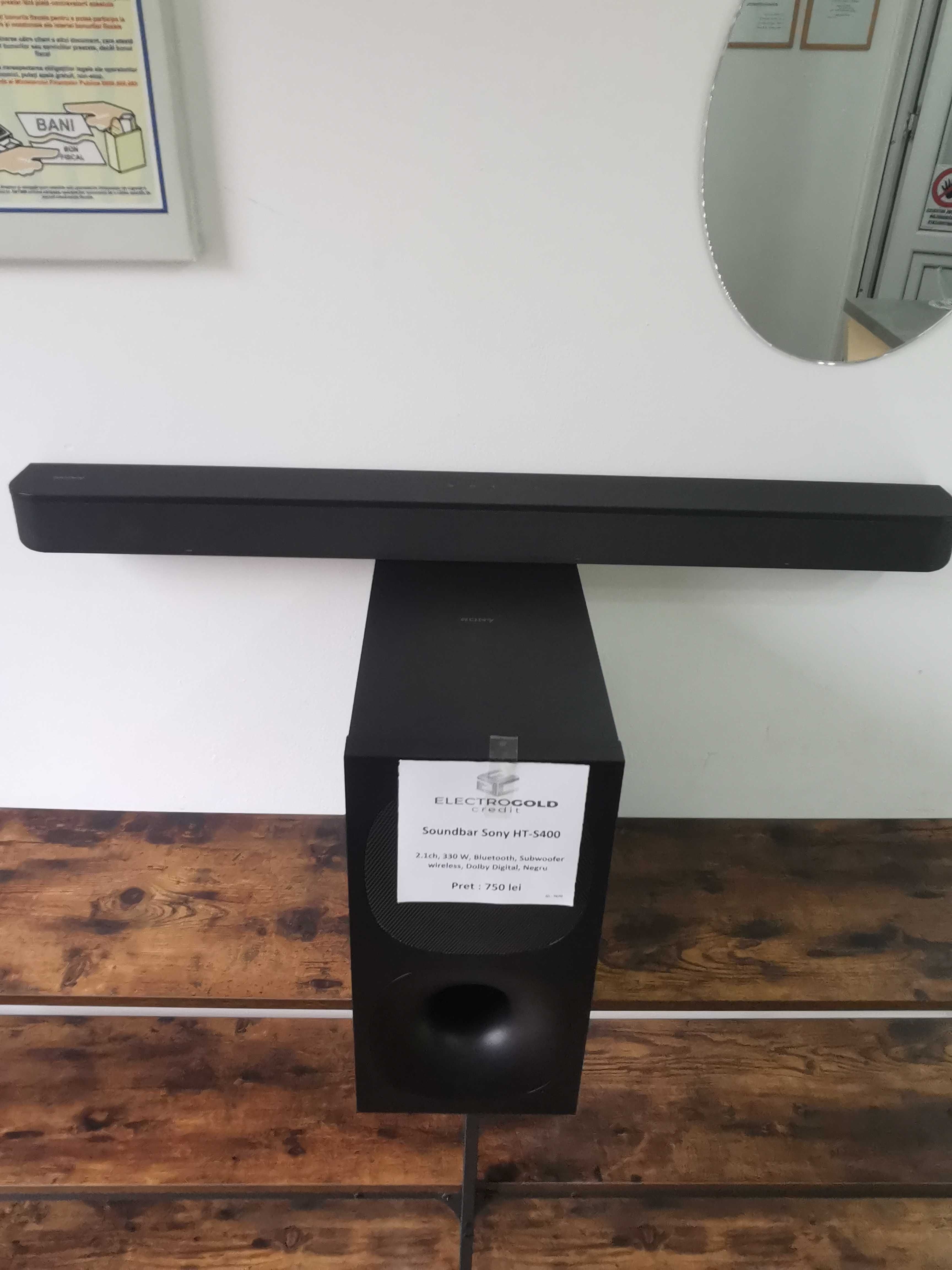 Soundbar Sony HT-S400 2.1ch/330 W/Bluetooth/Subwoofer wireless ID7670