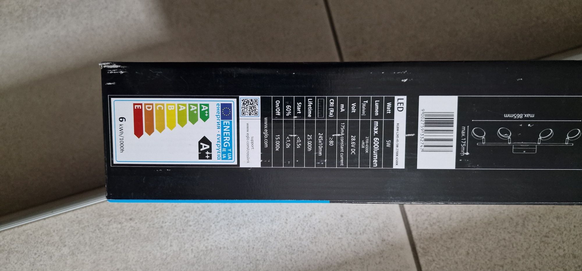 Led лампа RGB полилей Eglo спот Corropoli-C 33274 bluetooth
