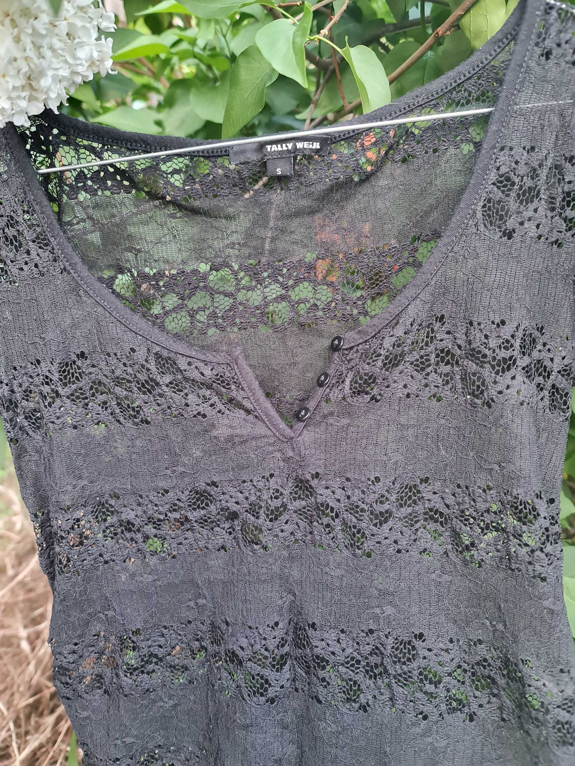 Bluza de dama din dantela, culoare neagra, marimea S