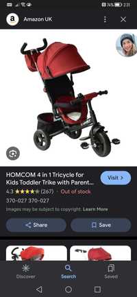Tricicleta Homcom